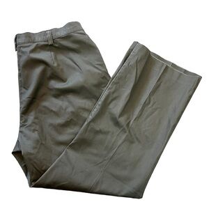 HAGGAR Petites Tan Mid Rise Wide Leg Cotton Dress Pant Trouser 16